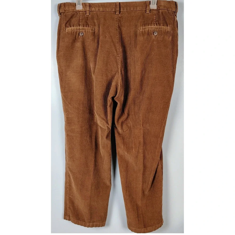 Mens 40x30 Corduroy Pants Brown 100% Cotton Dark Academia Grandpacore Heritage